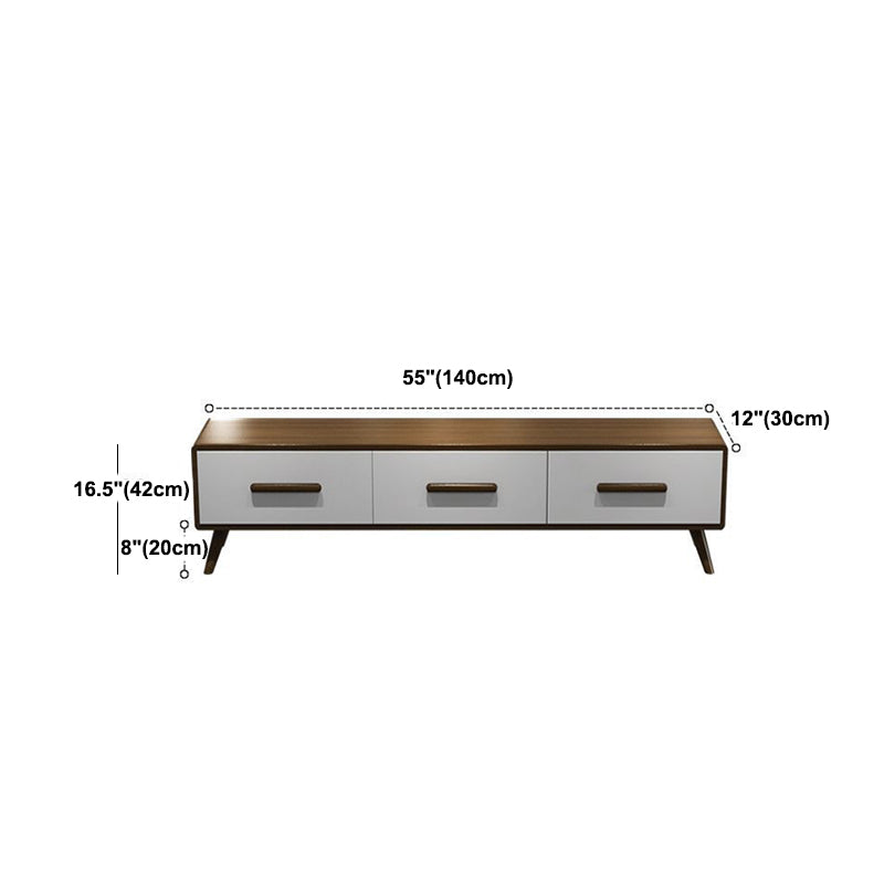 Modern Wood TV Media Stand 12" W Enclosed Storage TV Stand with Drawers Clearhalo 'furn' 'furn_tv_stands_entertainment_centers' 'Furniture' 'Living Room Furniture' 'TV Stands & Entertainment Centers' 'TV Stands & Media Storage Furniture' 'tv_stands_entertainment_centers' 5867328