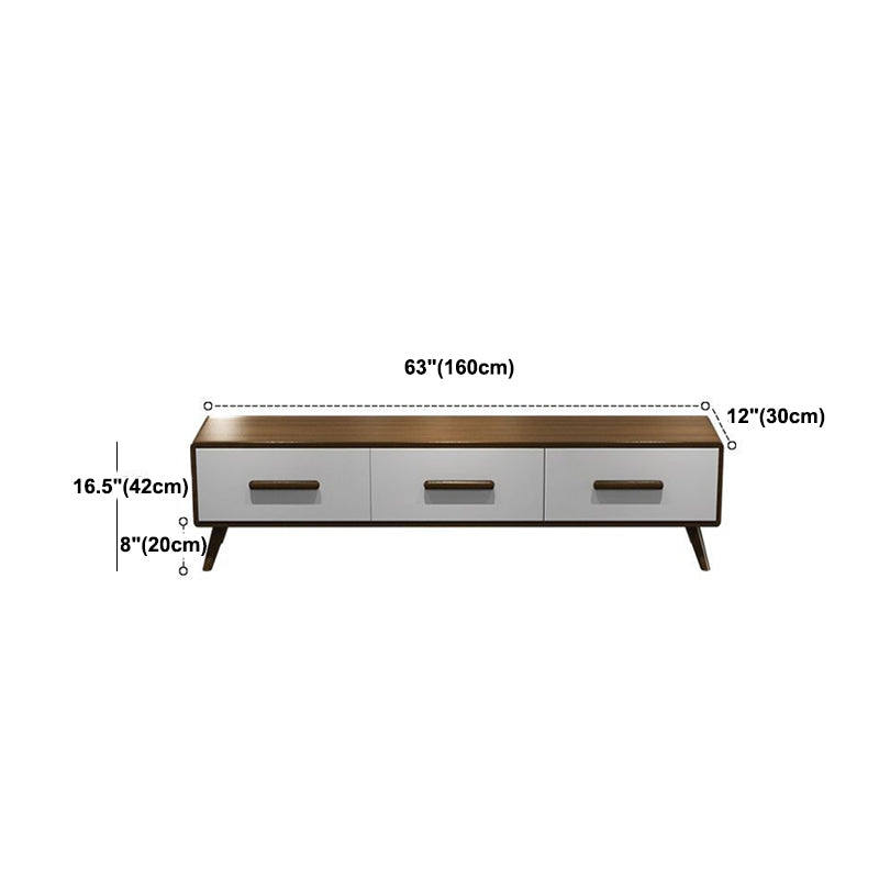Modern Wood TV Media Stand 12" W Enclosed Storage TV Stand with Drawers Clearhalo 'furn' 'furn_tv_stands_entertainment_centers' 'Furniture' 'Living Room Furniture' 'TV Stands & Entertainment Centers' 'TV Stands & Media Storage Furniture' 'tv_stands_entertainment_centers' 5867329