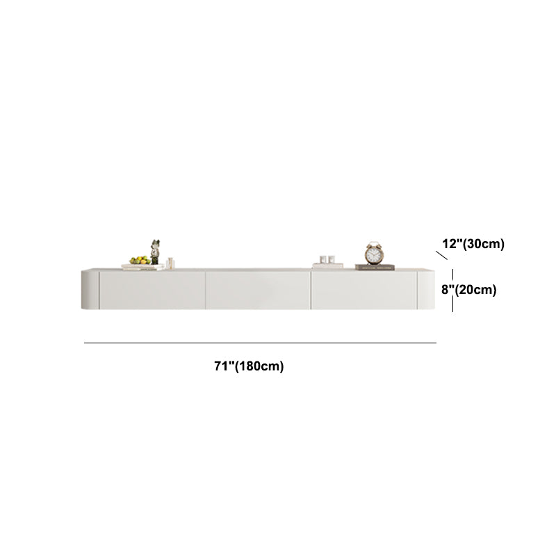 コンテンポラリーテレビスタンドの壁に取り付けられたテレビメディアコンソールとキャビネット