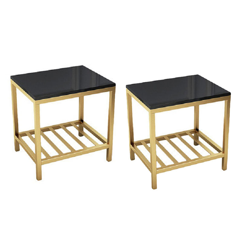 Faux Wood Accent Tisch Nachttisch 19.68 "hoher Glam -Bettschrank