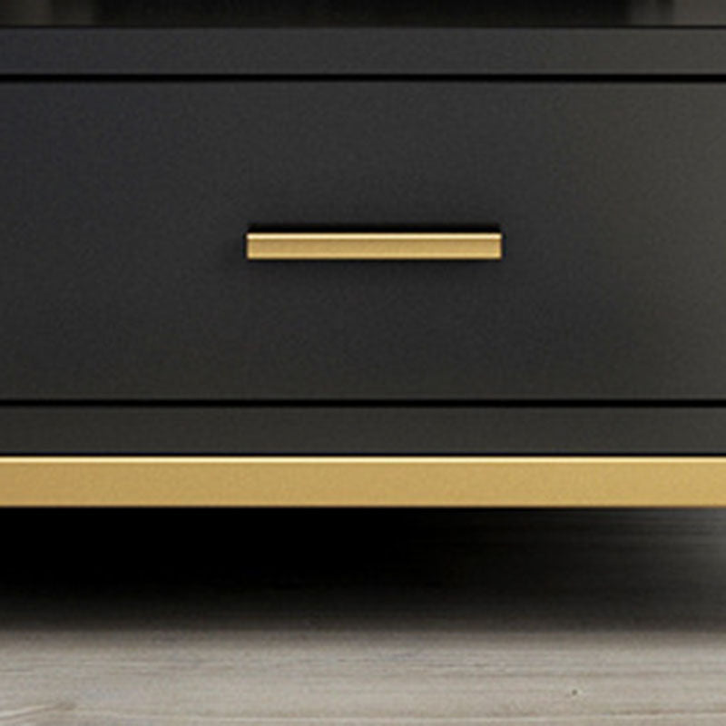 Faux Wood Accent Tisch Nachttisch 19.68 "hoher Glam -Bettschrank