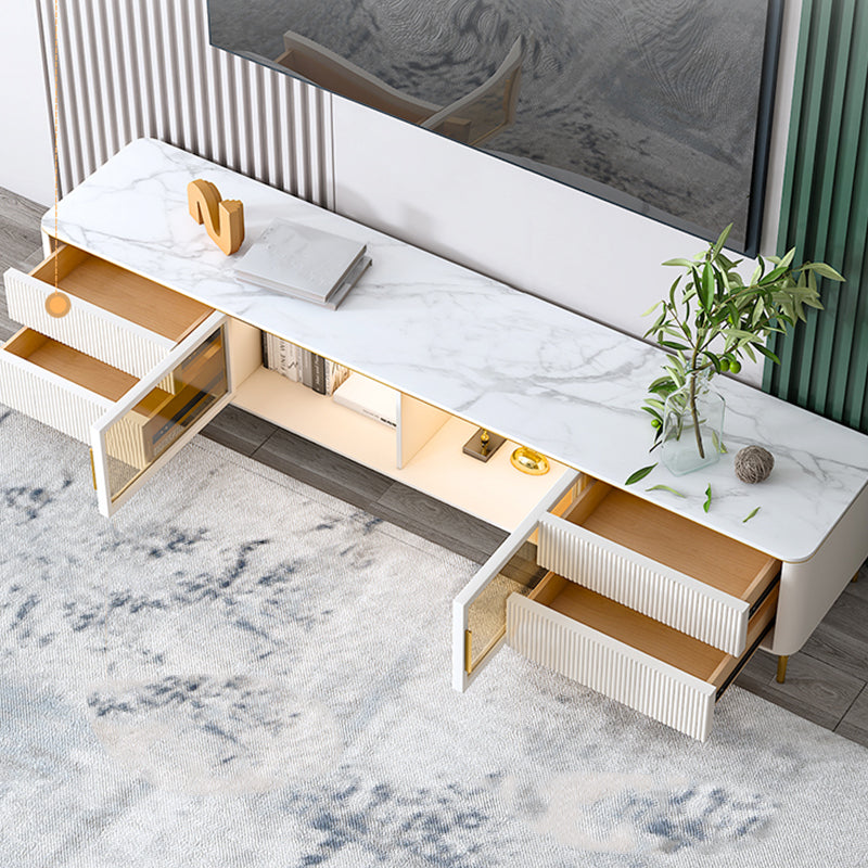 Modern TV Stand White TV Console with Drawers for Living Room Clearhalo 'furn' 'furn_tv_stands_entertainment_centers' 'Furniture' 'Living Room Furniture' 'TV Stands & Entertainment Centers' 'TV Stands & Media Storage Furniture' 'tv_stands_entertainment_centers' 5867444