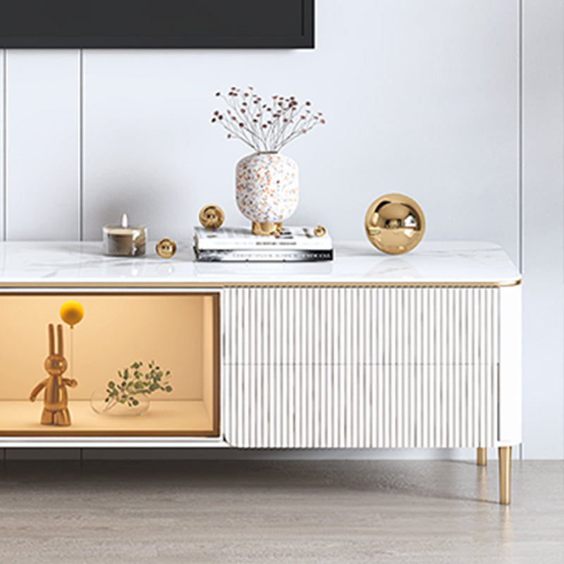 Modern TV Stand White TV Console with Drawers for Living Room Clearhalo 'furn' 'furn_tv_stands_entertainment_centers' 'Furniture' 'Living Room Furniture' 'TV Stands & Entertainment Centers' 'TV Stands & Media Storage Furniture' 'tv_stands_entertainment_centers' 5867450