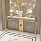 Table de acento glamoroso de 11 "de ancho Stone Gold Rectangle Console Acent Table