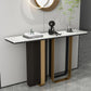 Tabella della console glam da 13 "W Stone White Rectanglegle Console Table