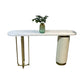 Tavolo di accento glam largo 15 pollici Stone Oro Console Accent Table