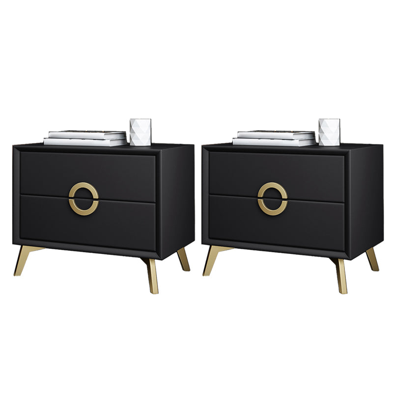 Abitacolo in legno massiccio in legno da 18,5 pollici comodini da tavolo con 2 cassetti