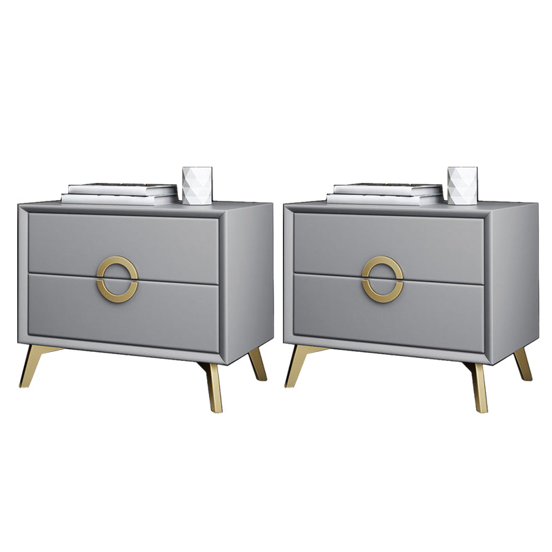 Abitacolo in legno massiccio in legno da 18,5 pollici comodini da tavolo con 2 cassetti