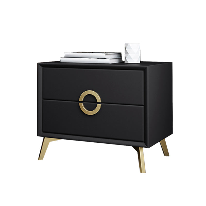 Abitacolo in legno massiccio in legno da 18,5 pollici comodini da tavolo con 2 cassetti