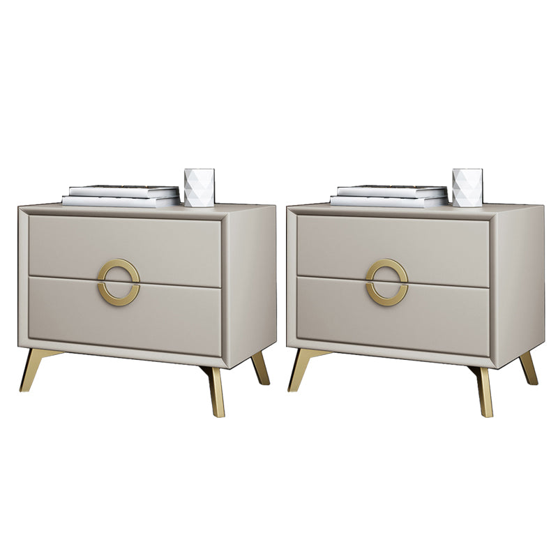 Abitacolo in legno massiccio in legno da 18,5 pollici comodini da tavolo con 2 cassetti