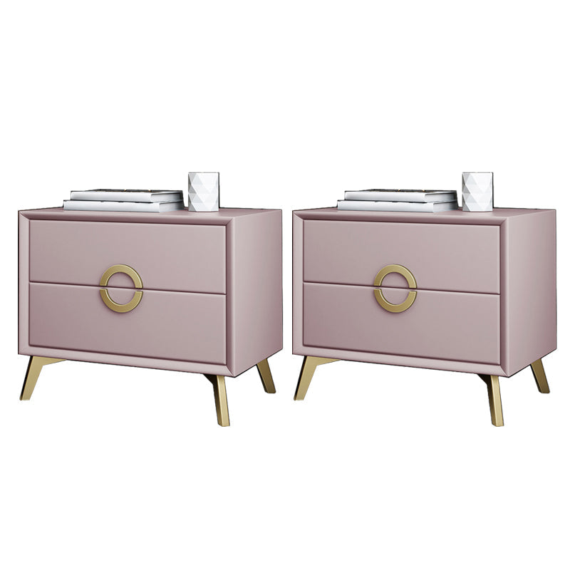 Abitacolo in legno massiccio in legno da 18,5 pollici comodini da tavolo con 2 cassetti