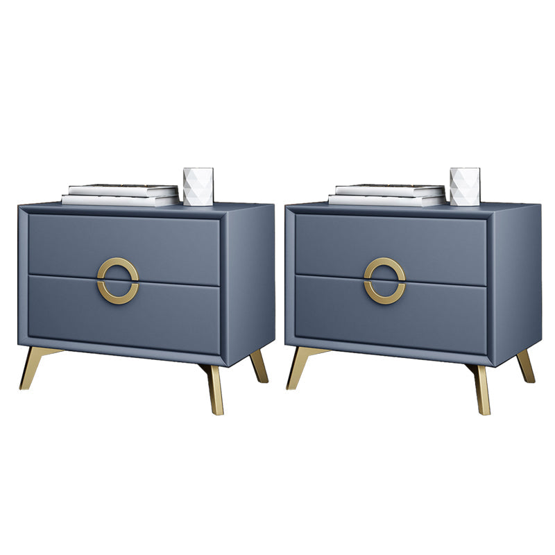 Abitacolo in legno massiccio in legno da 18,5 pollici comodini da tavolo con 2 cassetti