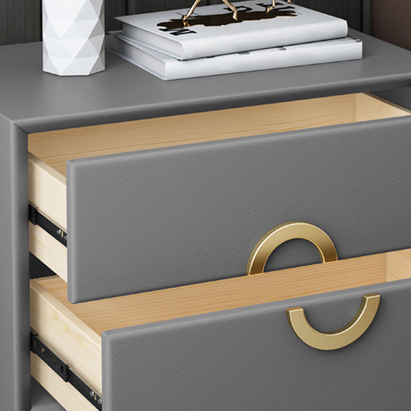 Abitacolo in legno massiccio in legno da 18,5 pollici comodini da tavolo con 2 cassetti