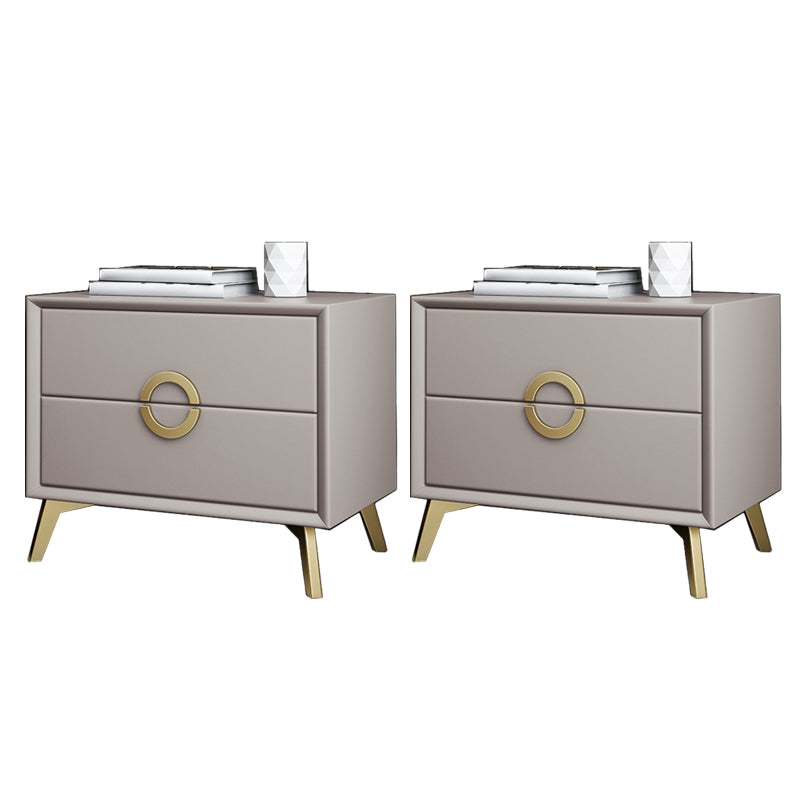 Abitacolo in legno massiccio in legno da 18,5 pollici comodini da tavolo con 2 cassetti