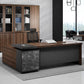 Contemporary Style Office Desk L-Shape Brown Writing Computer Desk Clearhalo 'furn' 'furn_office_desk' 'Furniture' 'Office Desks' 'Office Furniture' 'office_desk' 5869249