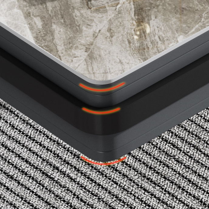 Modern Desk Home Study Desk Sintered Stone Writing Desk with 2 Drawers Clearhalo 'furn' 'furn_office_desk' 'Furniture' 'Office Desks' 'Office Furniture' 'office_desk' 5869264