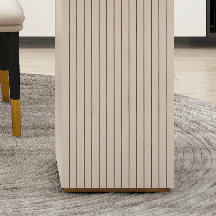 Península Mesa de escritura moderna Tabla de estudio fija de piedra sinterizada