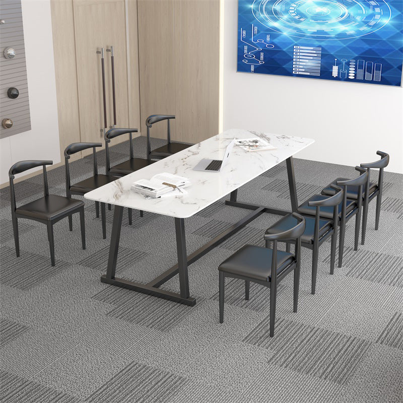 Desca di scrittura in marmo dell'ufficio scrivania rettangolare contemporanea