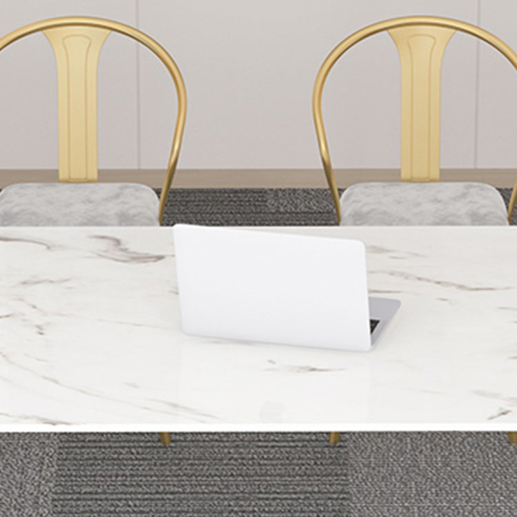 Desca di scrittura in marmo dell'ufficio scrivania rettangolare contemporanea