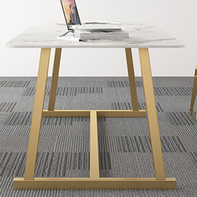 Desca di scrittura in marmo dell'ufficio scrivania rettangolare contemporanea