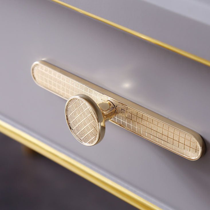 Glam -stijl Parsons schrijven bureau gebogen schrijfbureau met 3 laden