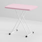 Modern Style Desk Home Writing Desk Plastic Adjustable Folding Table 29.9"L X 19.6"W Pink Clearhalo 'furn' 'furn_office_desk' 'Furniture' 'Office Desks' 'Office Furniture' 'office_desk' 5869447