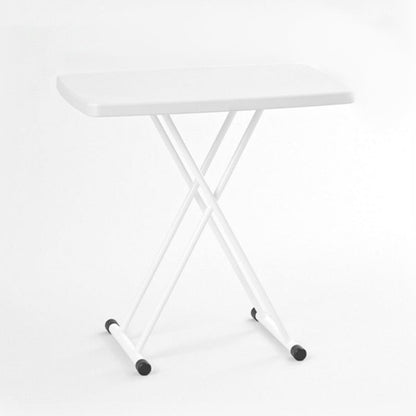 Modern Style Desk Home Writing Desk Plastic Adjustable Folding Table 29.9"L X 19.6"W White Clearhalo 'furn' 'furn_office_desk' 'Furniture' 'Office Desks' 'Office Furniture' 'office_desk' 5869448