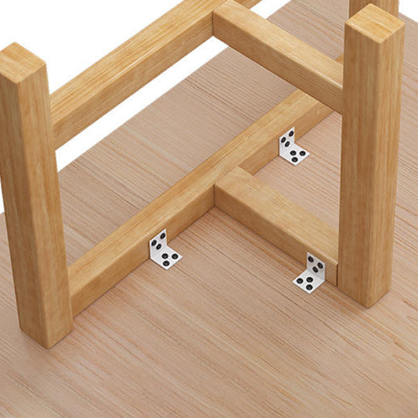 Vast hout rechthoekige vergadertafel kantoor eenvoud schrijven bureau