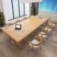 Vast hout rechthoekige vergadertafel kantoor eenvoud schrijven bureau