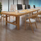 Vast hout rechthoekige vergadertafel kantoor eenvoud schrijven bureau