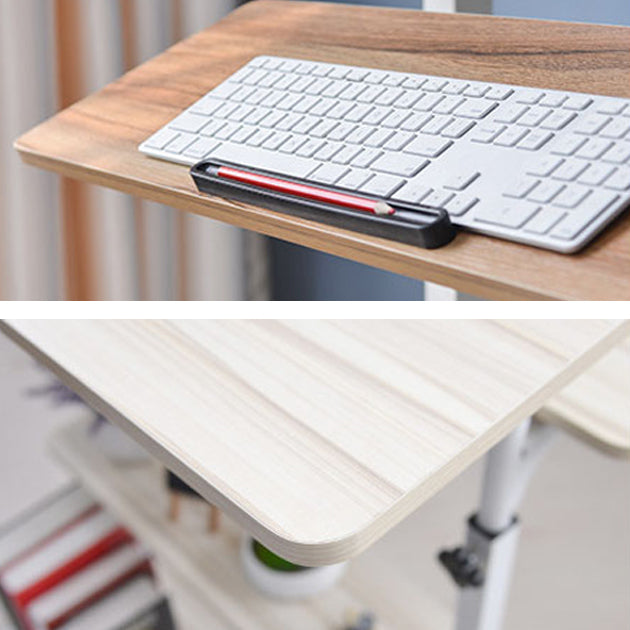 Table with Caster Wheel Adjustable Height Front and Rear Table Board Size Clearhalo 'furn' 'furn_office_desk' 'Furniture' 'Office Desks' 'Office Furniture' 'office_desk' 5869537