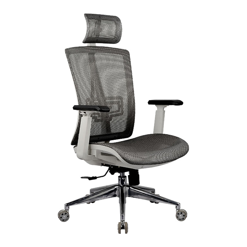 High Back Adjustable Office Chair Contemporary Ergonomic Desk Chair Grey 1 Piece Clearhalo 'furn' 'furn_office_chair' 'Furniture' 'Office Chairs' 'Office Furniture' 'office_chair' 5869627