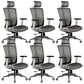 High Back Adjustable Office Chair Contemporary Ergonomic Desk Chair Grey 6 Piece Set Clearhalo 'furn' 'furn_office_chair' 'Furniture' 'Office Chairs' 'Office Furniture' 'office_chair' 5869634