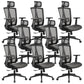 High Back Adjustable Office Chair Contemporary Ergonomic Desk Chair Black-Gray 8 Piece Set Clearhalo 'furn' 'furn_office_chair' 'Furniture' 'Office Chairs' 'Office Furniture' 'office_chair' 5869640