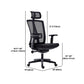 High Back Adjustable Office Chair Contemporary Ergonomic Desk Chair Clearhalo 'furn' 'furn_office_chair' 'Furniture' 'Office Chairs' 'Office Furniture' 'office_chair' 5869641