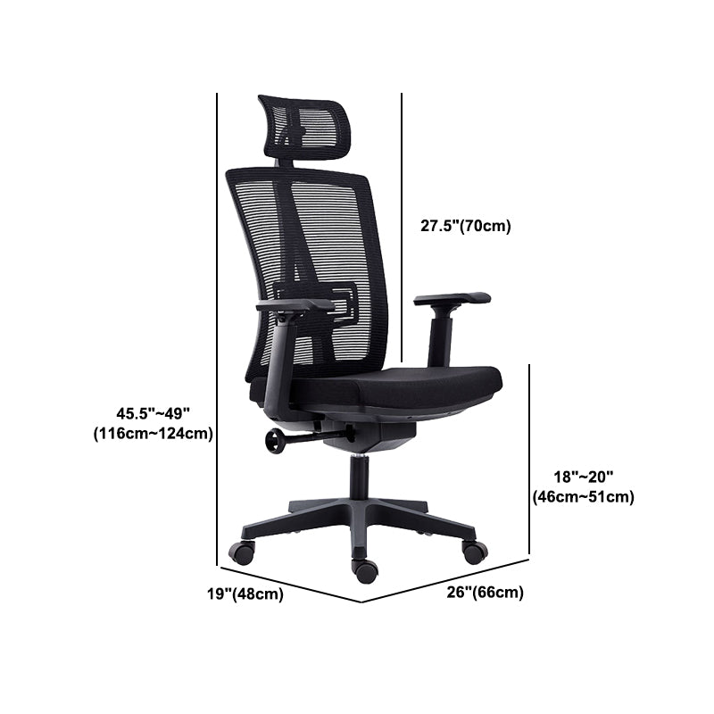 High Back Adjustable Office Chair Contemporary Ergonomic Desk Chair Clearhalo 'furn' 'furn_office_chair' 'Furniture' 'Office Chairs' 'Office Furniture' 'office_chair' 5869641