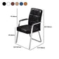Modern Fixed Arms Leather Chair No Wheels Mid-Back Office Chair Clearhalo 'furn' 'furn_office_chair' 'Furniture' 'Office Chairs' 'Office Furniture' 'office_chair' 5869792