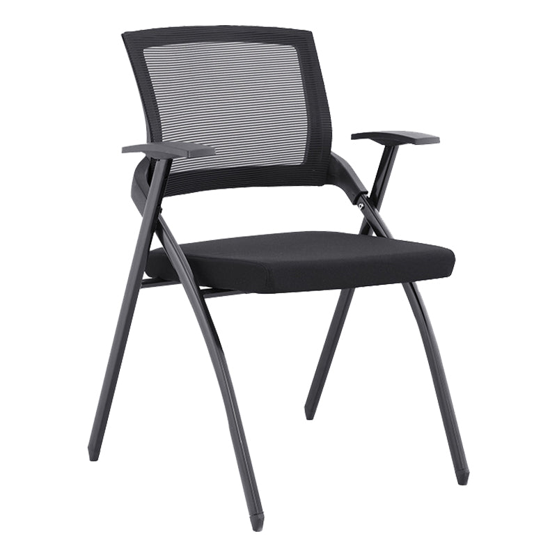 Contemporary Conference Chair Mid-Back Ergonomic Office Chair Black Without Writing Pad 1 Piece Clearhalo 'furn' 'furn_office_chair' 'Furniture' 'Office Chairs' 'Office Furniture' 'office_chair' 5869808