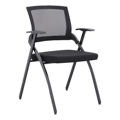 Contemporary Conference Chair Mid-Back Ergonomic Office Chair Black Without Writing Pad 1 Piece Clearhalo 'furn' 'furn_office_chair' 'Furniture' 'Office Chairs' 'Office Furniture' 'office_chair' 5869808