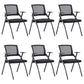 Contemporary Conference Chair Mid-Back Ergonomic Office Chair Black Without Writing Pad 6 Piece Set Clearhalo 'furn' 'furn_office_chair' 'Furniture' 'Office Chairs' 'Office Furniture' 'office_chair' 5869813