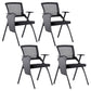 Contemporary Conference Chair Mid-Back Ergonomic Office Chair Black With Writing Pad 4 Piece Set Clearhalo 'furn' 'furn_office_chair' 'Furniture' 'Office Chairs' 'Office Furniture' 'office_chair' 5869821