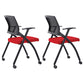 Contemporary Conference Chair Mid-Back Ergonomic Office Chair Black-Red Without Writing Pad 2 Piece Set Clearhalo 'furn' 'furn_office_chair' 'Furniture' 'Office Chairs' 'Office Furniture' 'office_chair' 5869825