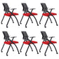 Contemporary Conference Chair Mid-Back Ergonomic Office Chair Black-Red Without Writing Pad 6 Piece Set Clearhalo 'furn' 'furn_office_chair' 'Furniture' 'Office Chairs' 'Office Furniture' 'office_chair' 5869827