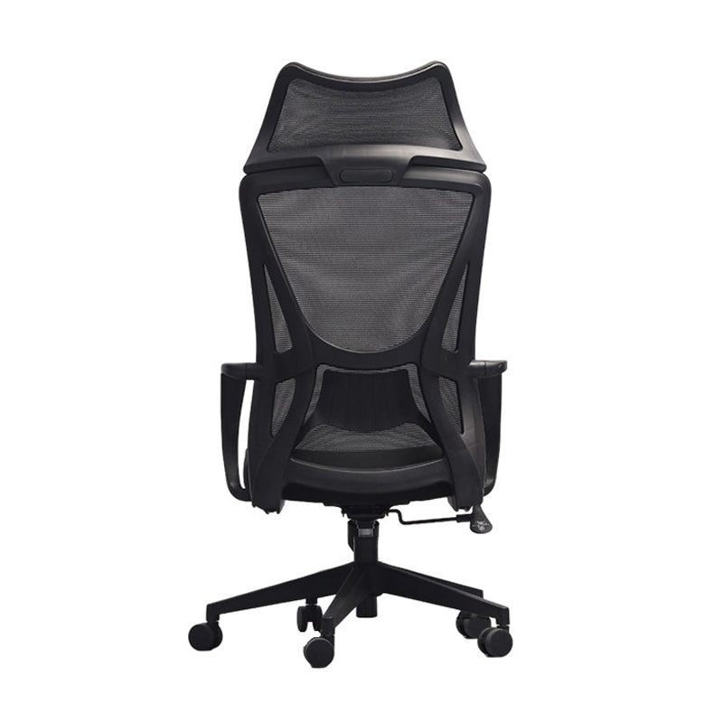 Tarea de silla de brazo de microfibra ajustable contemporánea silla de espalda alta