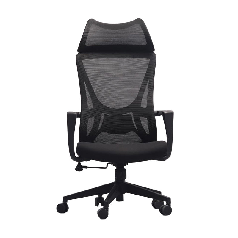 Tarea de silla de brazo de microfibra ajustable contemporánea silla de espalda alta