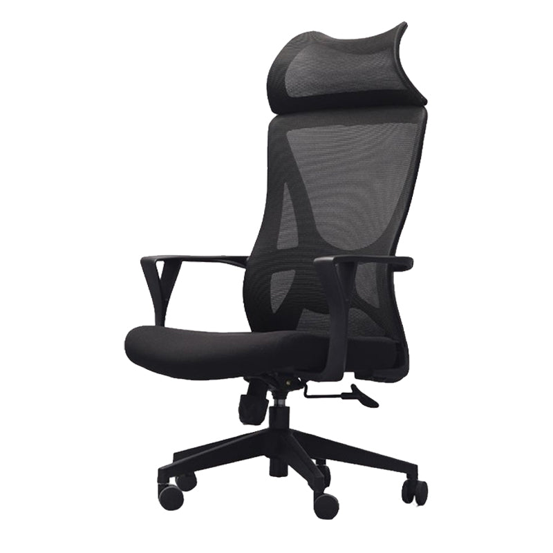 Tarea de silla de brazo de microfibra ajustable contemporánea silla de espalda alta