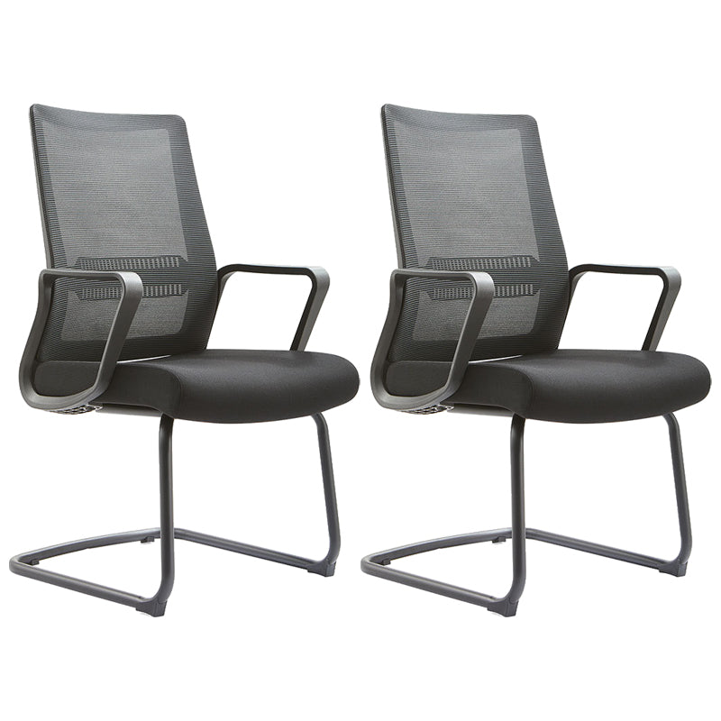 Silla de oficina contemporánea armas fijas sin silla de brazo angustiante