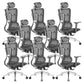 High Back Office Chair Contemporary Adjustable Seat Height Desk Chair Black 8 Piece Set Clearhalo 'furn' 'furn_office_chair' 'Furniture' 'Office Chairs' 'Office Furniture' 'office_chair' 5869985