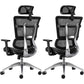 High Back Office Chair Contemporary Adjustable Seat Height Desk Chair Silver Black 2 Piece Set Clearhalo 'furn' 'furn_office_chair' 'Furniture' 'Office Chairs' 'Office Furniture' 'office_chair' 5869988