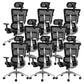 High Back Office Chair Contemporary Adjustable Seat Height Desk Chair Silver Black 8 Piece Set Clearhalo 'furn' 'furn_office_chair' 'Furniture' 'Office Chairs' 'Office Furniture' 'office_chair' 5869994